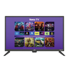 JVC 55CR530 55 inch 4K UHD Smart TV with HDR support, built-in streaming apps, voice control, vibrant picture quality, and sleek design.
