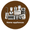 Home and kitchen appliances collection including coffee machines, blenders, mixers and steamers