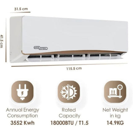 Super General 2 Ton Split Air Conditioner 24000 BTUs Rotary Compressor SGS245