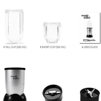 Magic Bullet MB1002 Multi-Function High-Speed Blender - 4 Piece Set, 400W
