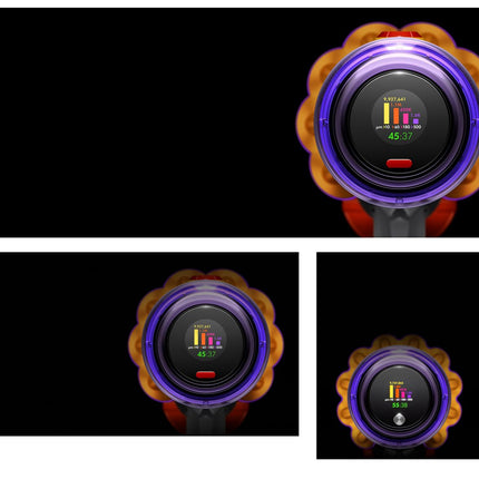 Dyson V15s Detect Submarine LCD screen showing deep clean proof