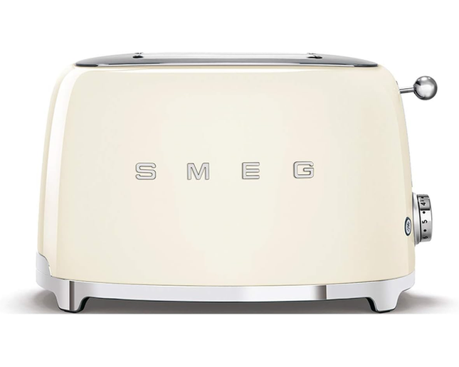 Smeg TSF01CREU 2-Slice Retro Toaster - Cream, 950W