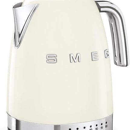 Smeg KLF04CRUK 50's Style Variable Temperature Kettle, 1.7L, Cream