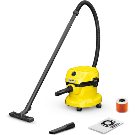 Karcher WD 2 Plus Wet & Dry Vacuum Cleaner - 1000W, 12L Tank