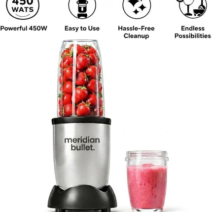 MB450 450W Blender Mixer Grinder, 6-Piece Smoothie & Nutrient Extractor