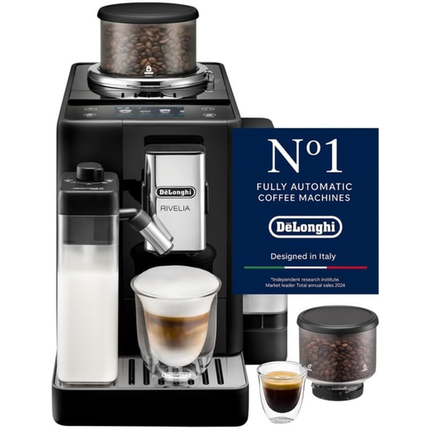 De'Longhi Rivelia Fully Automatic Espresso Machine – Bean Switch System, LatteCrema Hot – EXAM440.55.B