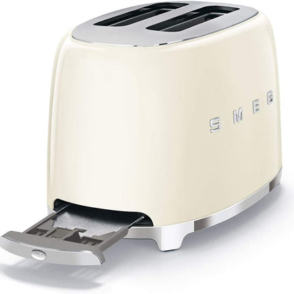 Smeg TSF01CREU 2-Slice Retro Toaster - Cream, 950W