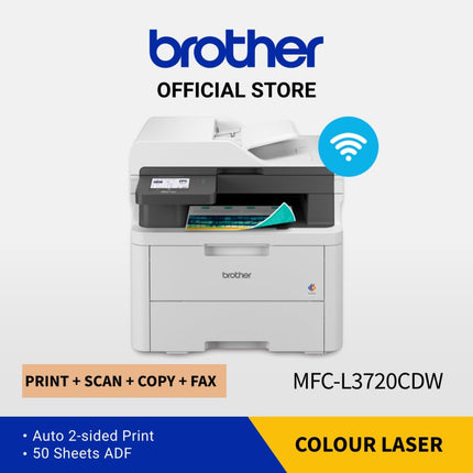 Brother MFC L3720CDW Color Laser Multifunction Printer WiFi Print Scan Copy Fax Duplex