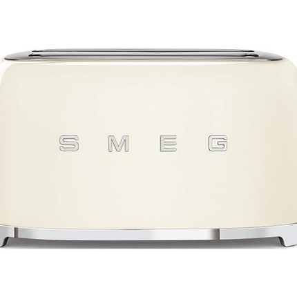 Smeg TSF02CRUK 50's Style 4-Slice Toaster, Cream