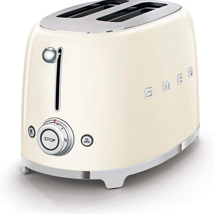 Smeg TSF01CREU 2-Slice Retro Toaster - Cream, 950W