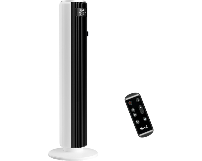 Levoit Classic 36-Inch Tower Fan with Remote Control - Silent DC Motor, 12 Speeds