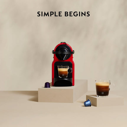 Nespresso Inissia Capsule Coffee Machine - Red