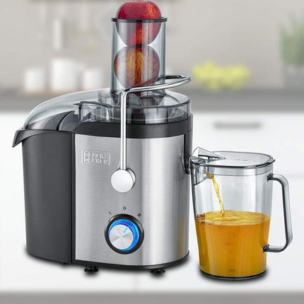Black+Decker JE800-B5 Juice Extractor, 800W, XL Feeding Chute, Stainless Steel