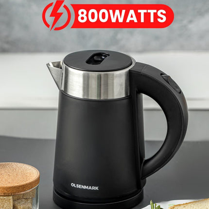 Olsenmark OMK7028 Double Layer Electric Kettle, 1.0L, 800W