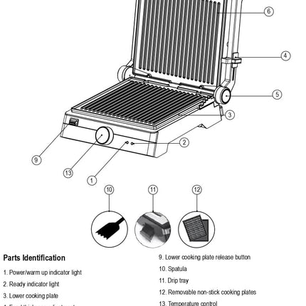 Black+Decker CG2000-B5 2000W Family Health Grill - 180° Contact Grill