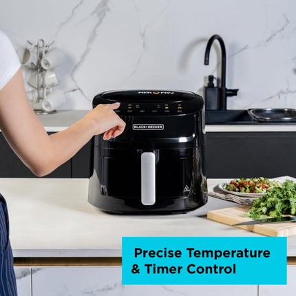 Black+Decker AF7210-B5 8-in-1 Digital Air Fryer - 7.2L with Window