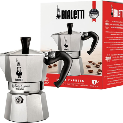 Bialetti Moka Express Aluminium Stovetop Coffee Maker BS107C