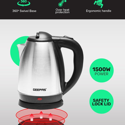 Geepas Stainless Steel Electric Kettle GK5454