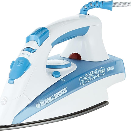 BLACK+DECKER 2000W Steam Iron, Ceramic Soleplate, 25g/min Continuous Steam X2000-B5