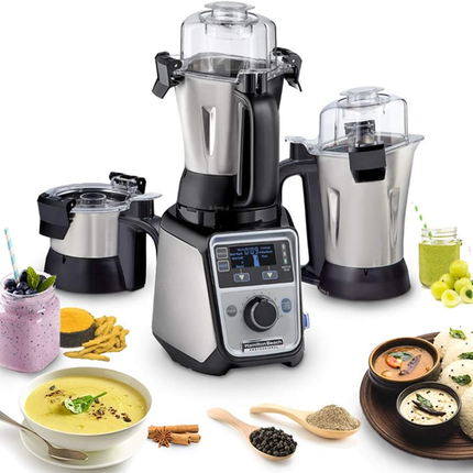 Hamilton Beach Professional Juicer Mixer Grinder 58770 3 Stainless Steel Leakproof Jars