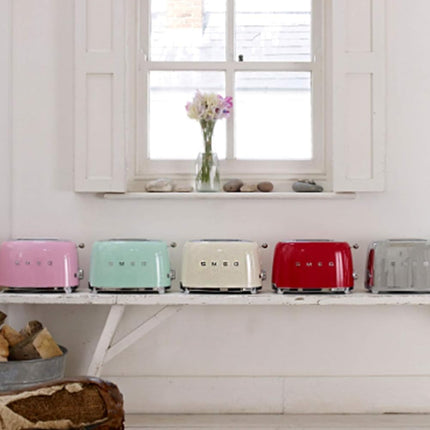 Smeg TSF01CREU 2-Slice Retro Toaster - Cream, 950W