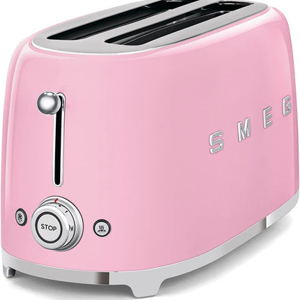 Smeg TSF02PKUK 4-Slice Retro Toaster - Pink, 1500W