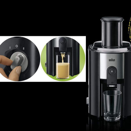 Braun J500 Multiquick 5 Spin Juice Extractor Black
