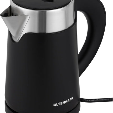 Olsenmark OMK7028 Double Layer Electric Kettle, 1.0L, 800W