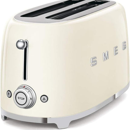 Smeg TSF02CRUK 50's Style 4-Slice Toaster, Cream