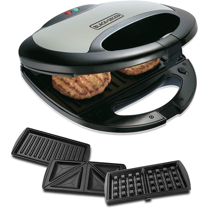 BLACK+DECKER 3-in-1 Sandwich Grill and Waffle Maker TS2090-B5