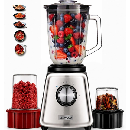 Kenwood Glass Blender BLP44.270SS 800W Smoothie Blender/Smoothie Maker 1.5L