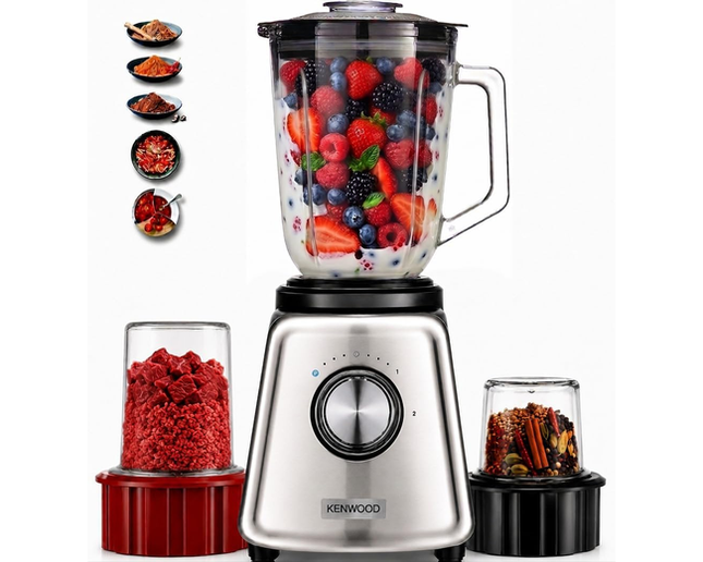 Kenwood Glass Blender BLP44.270SS 800W Smoothie Blender/Smoothie Maker 1.5L