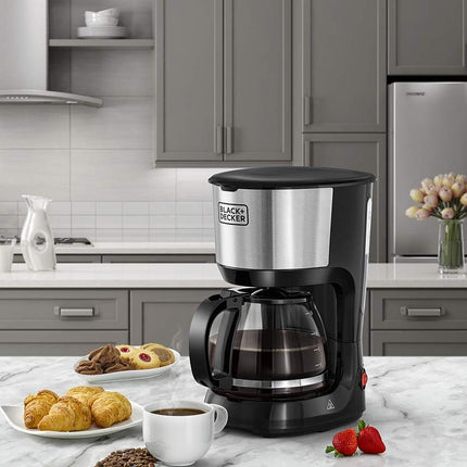 Black+Decker DCM750S-B5 10-Cup Coffee Maker - 750W with Glass Carafe