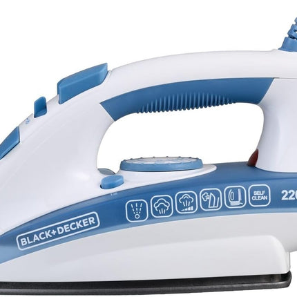 BLACK+DECKER 2000W Steam Iron, Ceramic Soleplate, 25g/min Continuous Steam X2000-B5