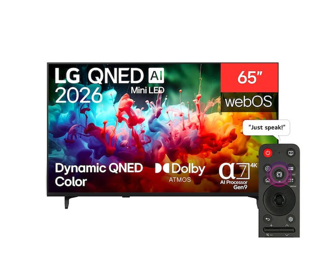 LG 65QNED72B6T 65 inch QNED Mini LED TV front view