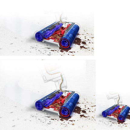 Dyson WashG1 counter-rotating microfibre rollers cutaway