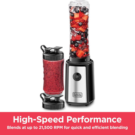 Black+Decker SBX300-B5 Sports Blender & Smoothie Maker, 300W, 6-Piece