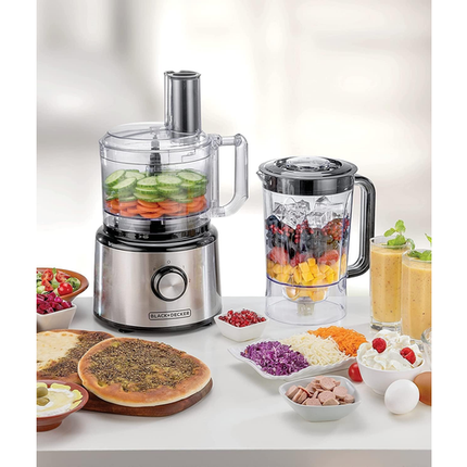 Black+Decker 750W Multifunction Food Processor - 25 Functions with Blender Jar