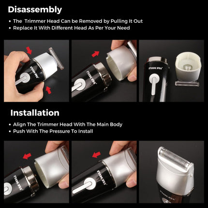 NIKAI NK-2218 5-in-1 Face, Hair and Body Grooming Kit