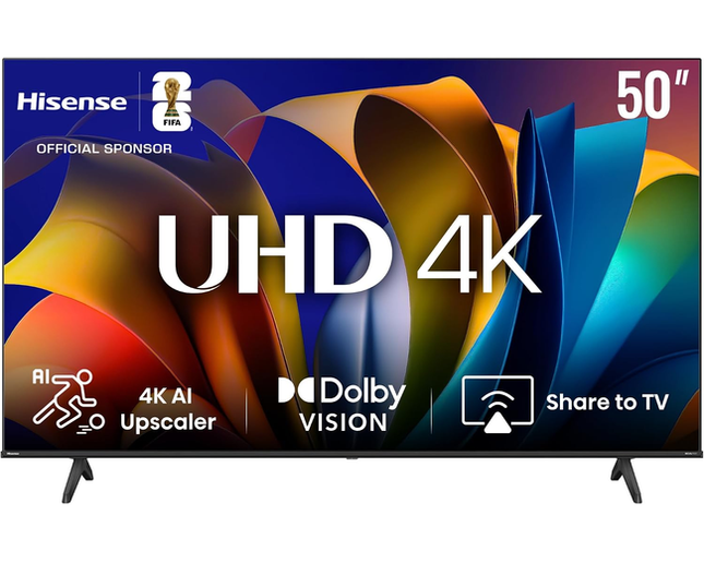 Hisense 50 Inch 4K UHD Smart TV Smooth Motion Game Mode Plus VIDAA 50E6N