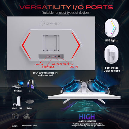 GameOn GOA27FHD190IPS ports