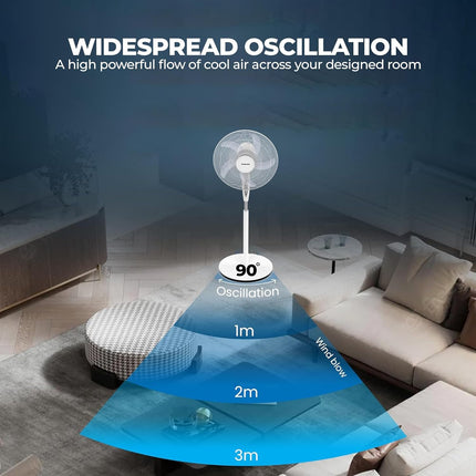Nikai 16 Inch Pedestal Fan with Remote & Timer 45 Watts NPF1634RT