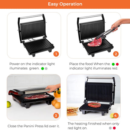 Geepas Stainless Steel Grill Maker GGM5394