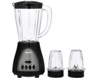 Geepas 3 In 1 Blender 400W GSB44034 Stainless Steel Cutting Blades Six Speed