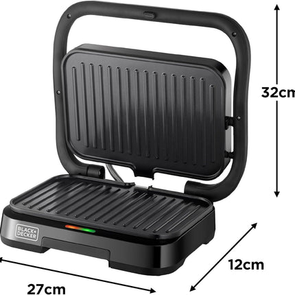 BLACK+DECKER Electric Panini Grill Sandwich Maker PCG1300-B5