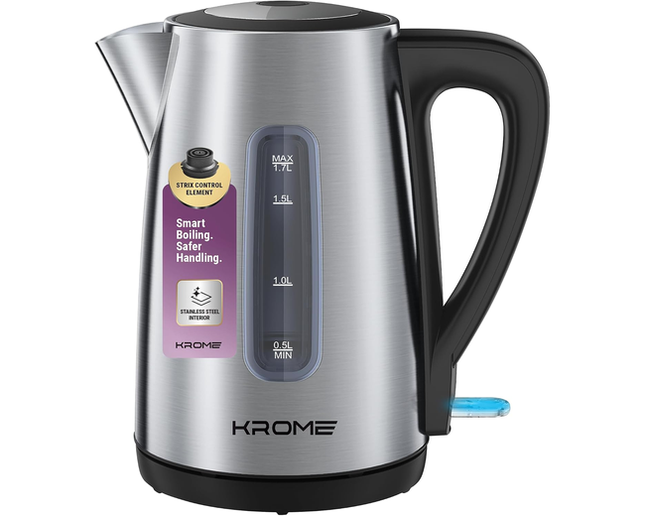 KROME 1.7L Stainless Steel Electric Kettle KR-KTSS210PD