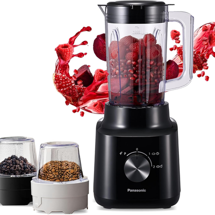 Panasonic 450w motor blender, curved stainless steel blade for smooth blending MX-CP3121