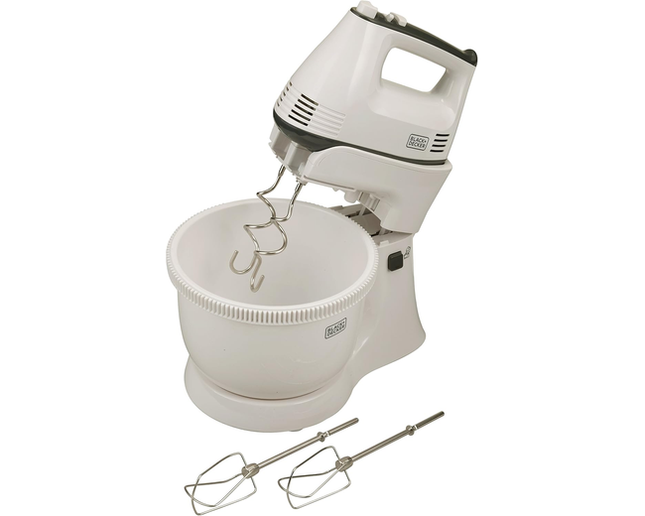 Black+Decker 300W Bowl & Stand Mixer - 5 Speed with Turbo Function