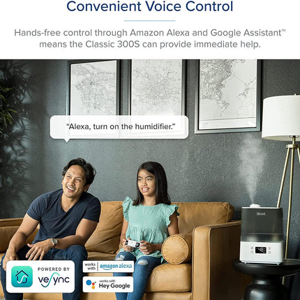Levoit Classic 300S Ultrasonic Smart Humidifier - 6L Top-Fill, App Control
