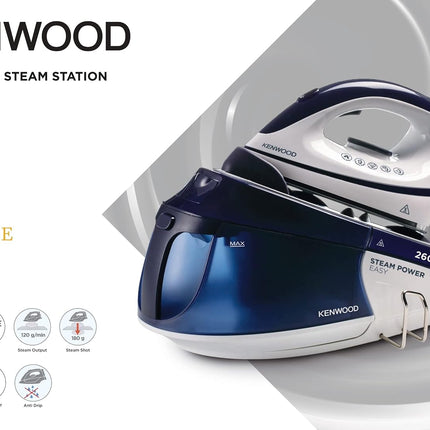 KENWOOD Steam Iron Steam Station 2600W with 1.8L Water Tank SSP20